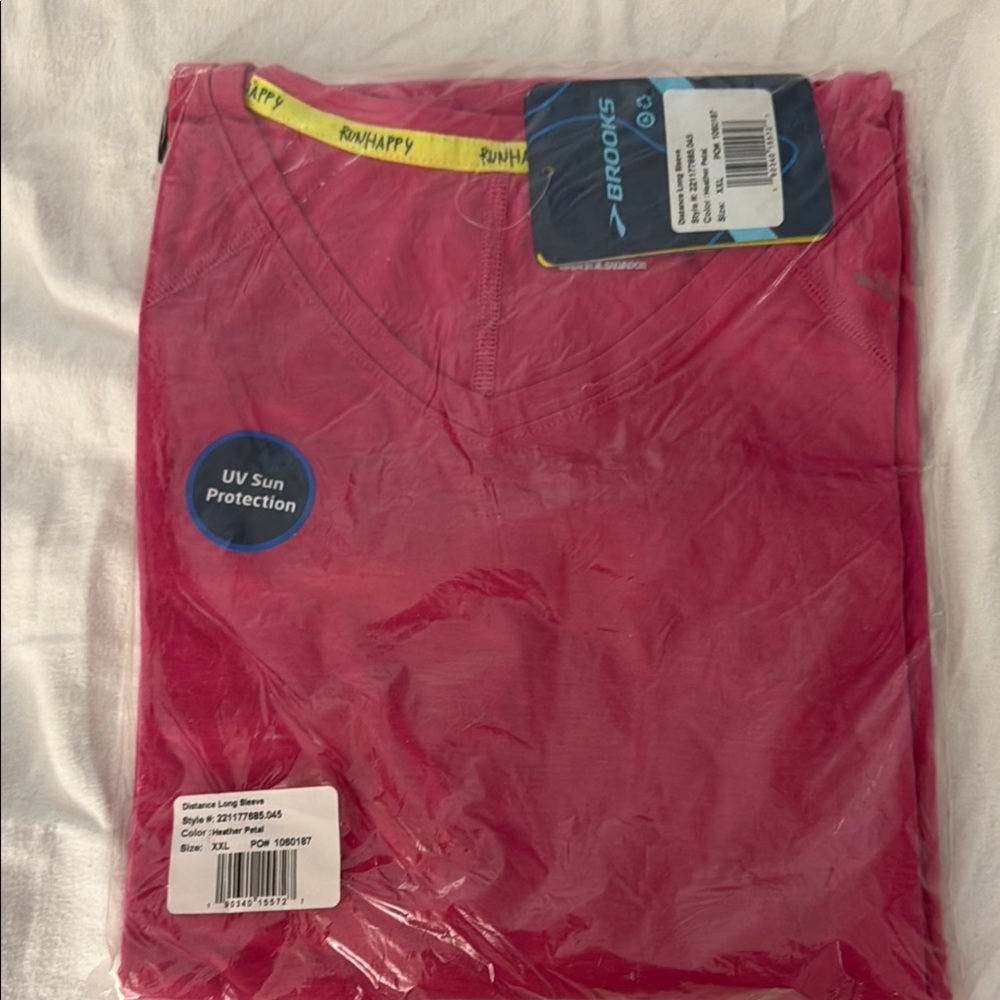 New With Tags Unopened Brooks Women's Long Sleeve Tee - color: Heather Petal
